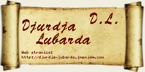 Đurđa Lubarda vizit kartica
